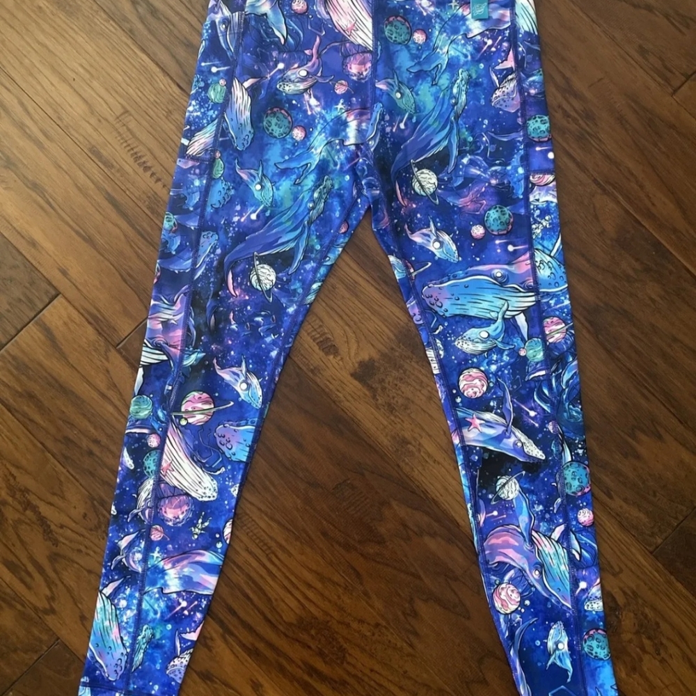 Spacefish Army Cosmic Whale leggings women's Small